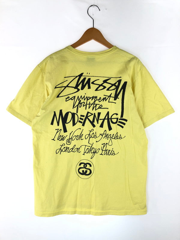 【中古品】【メンズ】 STUSSY ステューシー MODERN AGE TEE モダンエイジTシャツ 半袖Tシャツ 142-240915-hi-20-tag サイズ：M カラー：イエロー 万代Net店