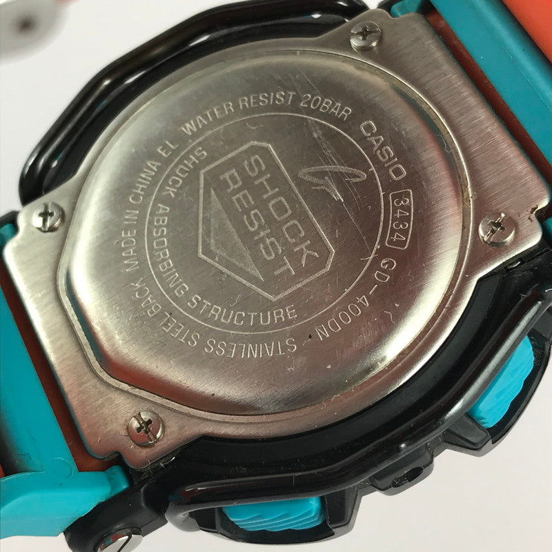 【中古品】【メンズ】 G-SHOCK ジーショック DUSTY NEON SERIES GD-400DN-4JF ダスティ ネオン シリーズ デジタル クォーツ 腕時計 196-240913-hi-13-tag カラー：オレンジ 万代Net店