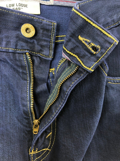 【現状渡し品】【メンズ】 LEVI'S リーバイス LOW LOOSE 549 ロー ルーズ 後染めデニムパンツ 157-260909-rt-20-tagh サイズ：W33 カラー：ネイビー 万代Net店