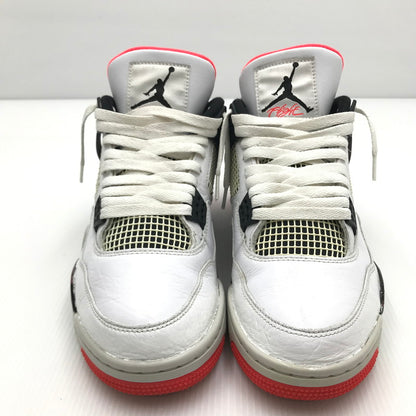 【中古品】【メンズ】 NIKE ナイキ AIR JORDAN 4 RETRO 308497-116 エアジョーダン 4 レトロ スニーカー 靴 160-240918-mo-3-tag サイズ：US11 29cm カラー：WHITE/BLACK-BRIGHT CRIMSON 万代Net店