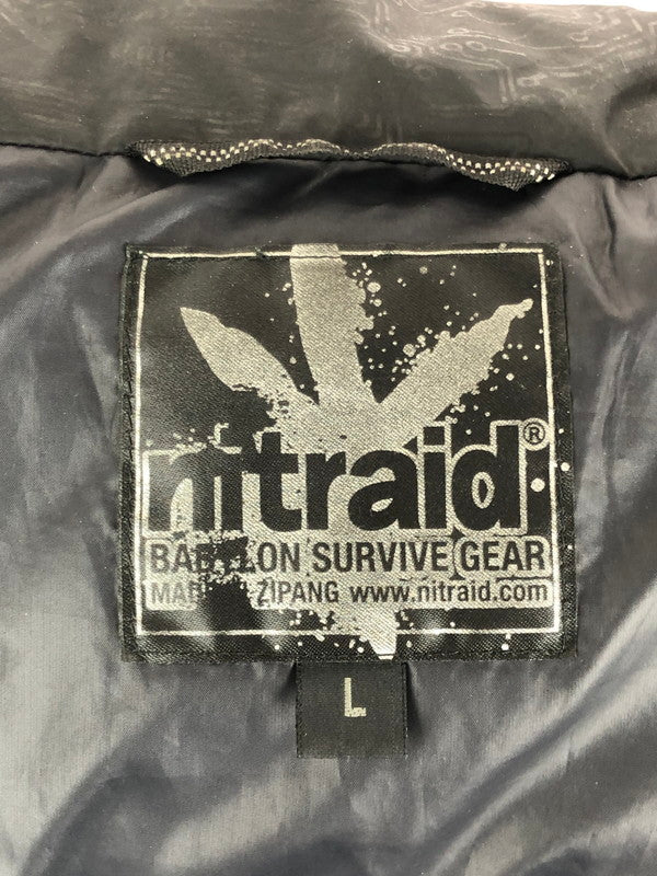 【中古品】【メンズ】 nitraid ナイトレイド NITRAID ナインレイド DOWN VEST NR013-LJ02 ダウンベスト アウター 142-240924-mo-17-tag サイズ：L カラー：ブラック 万代Net店