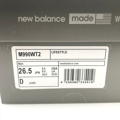 【中古品】【メンズ】  NEW BALANCE ニューバランス × WTAPS ダブルタップス 別注 コラボ M990WT2 スニーカー 靴 162-241003-mo-10-tag サイズ：26.5cm US8.5 カラー：グレー 万代Net店