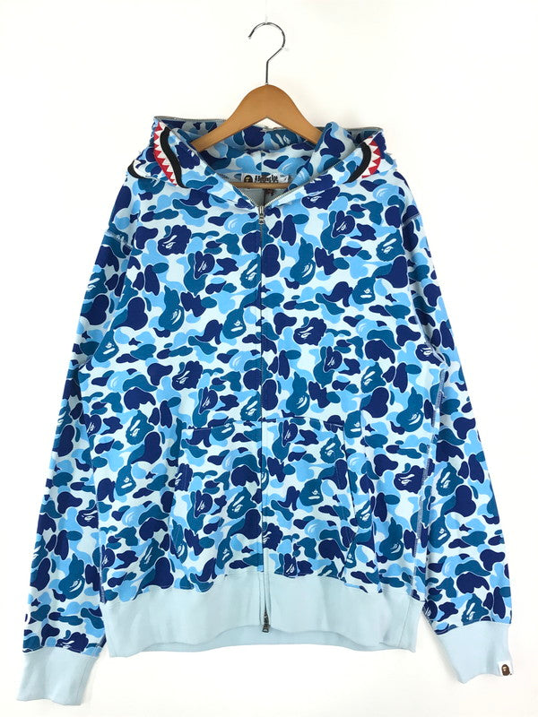 【中古美品】【メンズ】 A BATHING APE アベイシングエイプ ABC CAMO SHARK FULL ZIP HOODIE 001ZPJ701007M カモ シャーク フルジップ フーディ 長袖 トップス パーカー 142-241002-mo-16-tag サイズ：XL カラー：マルチカラー 万代Net店