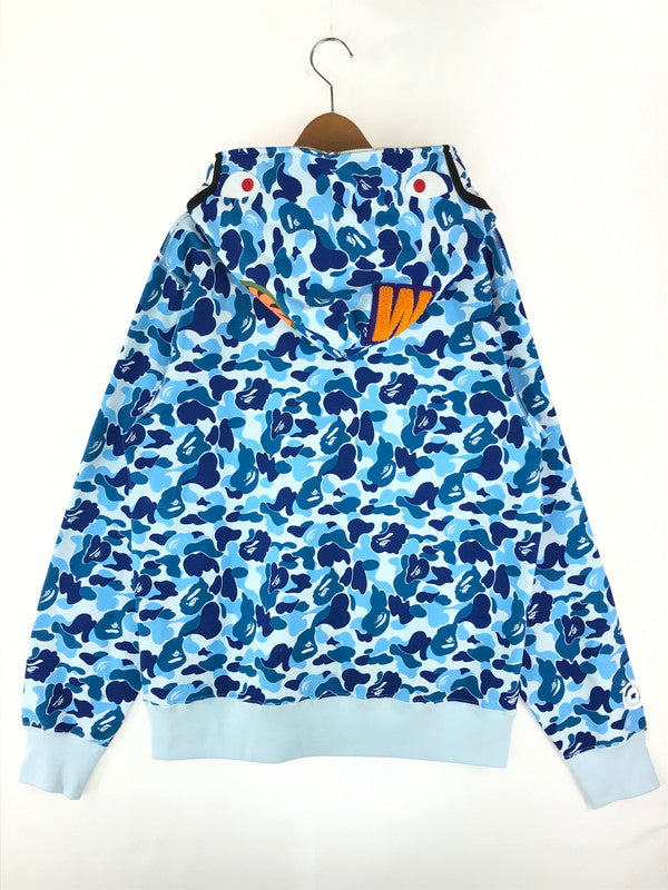 【中古美品】【メンズ】 A BATHING APE アベイシングエイプ ABC CAMO SHARK FULL ZIP HOODIE 001ZPJ701007M カモ シャーク フルジップ フーディ 長袖 トップス パーカー 142-241002-mo-16-tag サイズ：XL カラー：マルチカラー 万代Net店