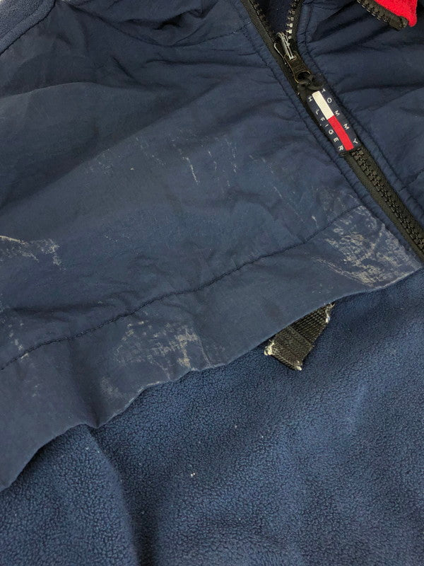 【現状渡し品】【メンズ】 TOMMY HILFIGER トミーヒルフィガー 90's FLEECE FULL ZIP JACKET 90年代 フリースフルジップジャケット アウター 146-240925-hi-29-tag サイズ：XL カラー：ネイビー 万代Net店