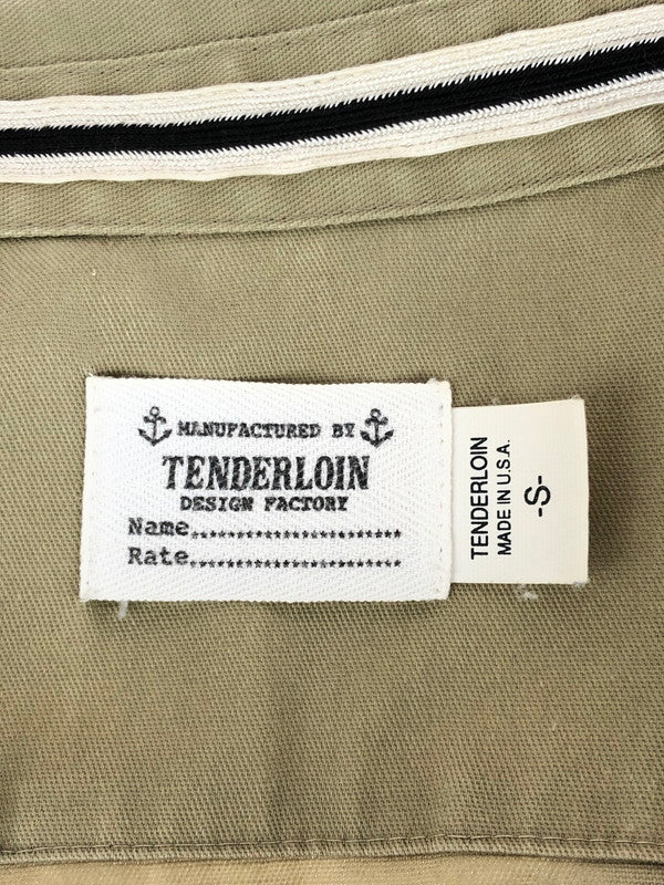 【中古品】【メンズ】 TENDERLOIN テンダーロイン S/S WORK SHIRT マリンタグ 初期 ショートスリーブ ワークシャツ 半袖 トップス 142-240924-mo-14-tag サイズ：S カラー：ベージュ系 万代Net店