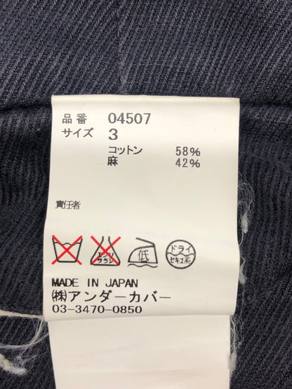 【現状渡し品】【メンズ】 UNDERCOVER アンダーカバー 04507 コットンリネンツイルスラックスパンツ ボトムス 151-260823-AS-15-hon サイズ：3 カラー：ブラック 万代Net店