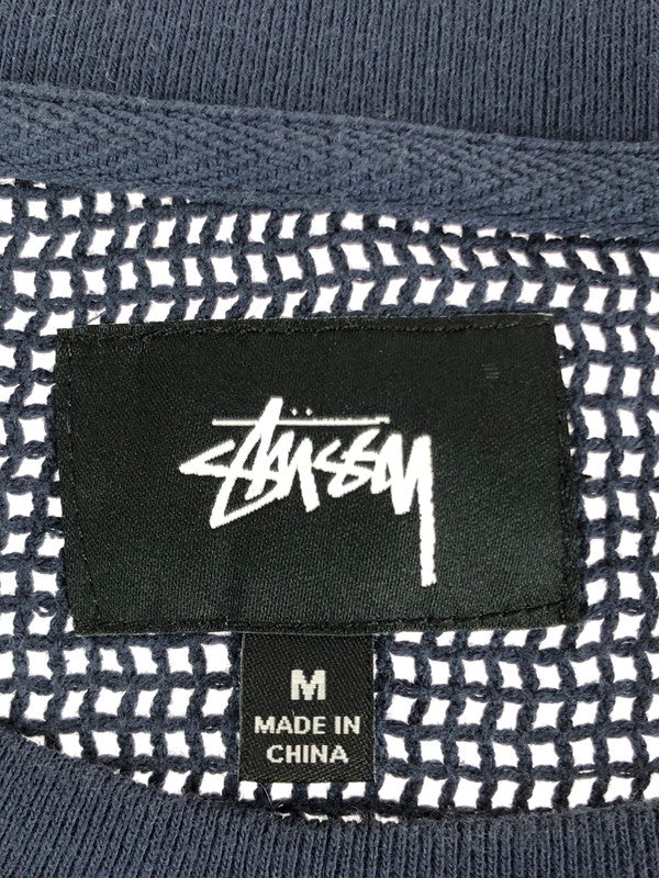 【中古品】【メンズ】 STUSSY ステューシー COTTON MESH SS CREW コットン メッシュ ショートスリーブ クルー 半袖 トップス 142-240924-mo-10-tag サイズ：M カラー：ネイビー 万代Net店