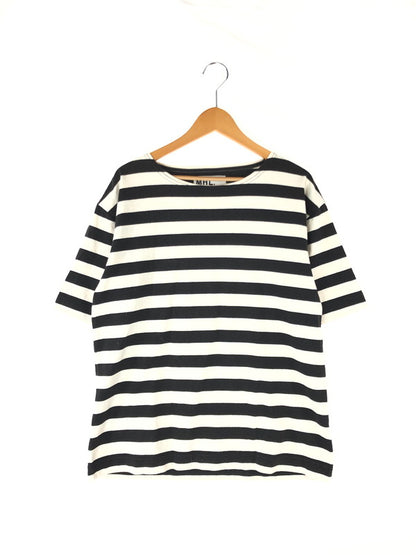 【中古品】【メンズ】 MHL. エムエイチエル S/S BORDER T-SHIRT ショートスリーブ ボーダーTシャツ 半袖Tシャツ 140-240925-hi-13-tag サイズ：M カラー：ブラック/アイボリー 万代Net店