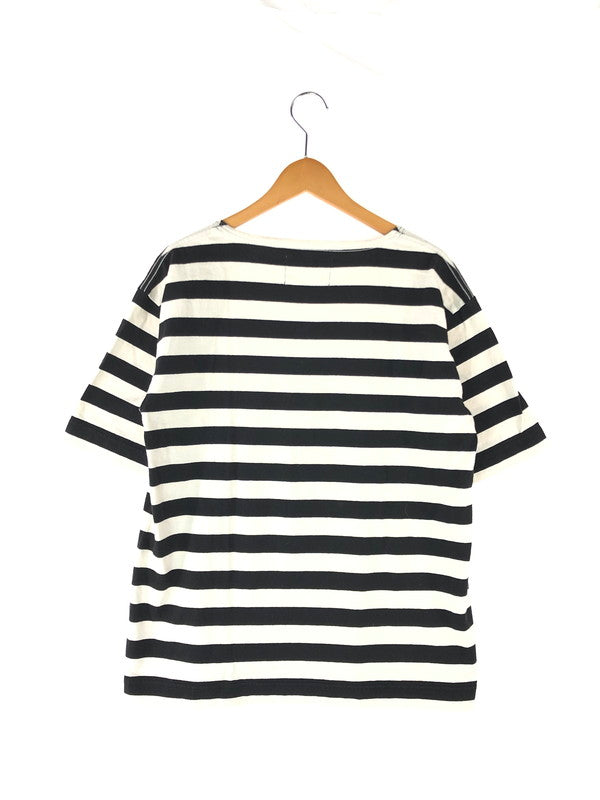 【中古品】【メンズ】 MHL. エムエイチエル S/S BORDER T-SHIRT ショートスリーブ ボーダーTシャツ 半袖Tシャツ 140-240925-hi-13-tag サイズ：M カラー：ブラック/アイボリー 万代Net店