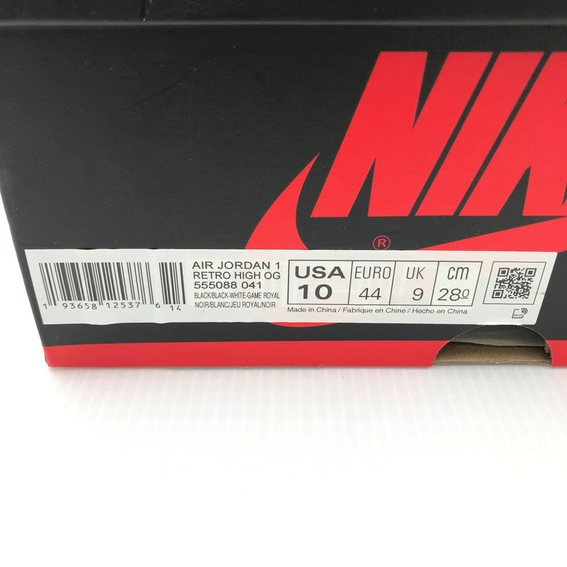 【中古品】【メンズ】 NIKE ナイキ AIR JORDAN 1 RETRO HIGH OG 555088-041 エア ジョーダン 1 レトロ ハイ オリジナル スニーカー 靴 160-240926-yk-05-tag サイズ：28cm / US 10 カラー：BLACK/BLACK-WHITE-GAME ROYAL 万代Net店