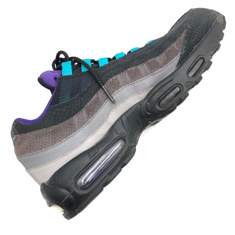 【中古品】【メンズ】 NIKE ナイキ AIR MAX 95 LV8 AQ2450-002 エアマックス 95 エレベイト グレープリバース スネーク スニーカー 靴 160-240927-ki-02-tag サイズ：27.0cm US9 カラー：BLACK/COURT PURPLE-TEAL NEBULA 万代Net店