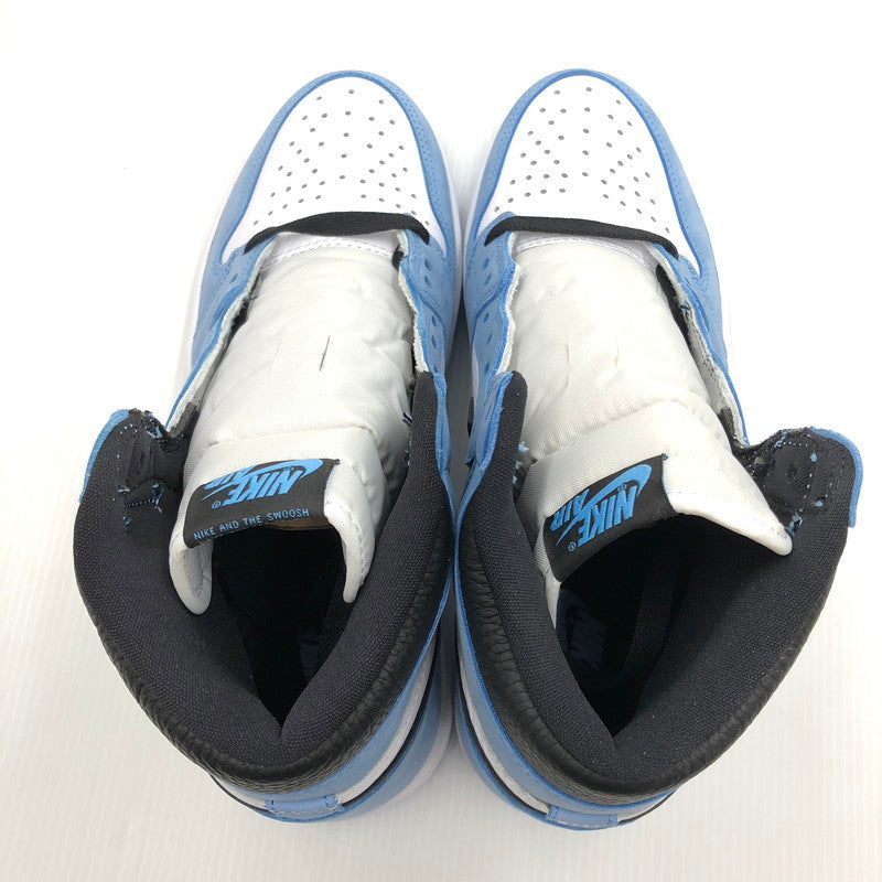 【中古美品】【メンズ】 NIKE ナイキ AIR JORDAN 1 RETRO HIGH OG UNIVERSITY BLUE 555088-134 エア ジョーダン 1 レトロ ハイ オリジナル ユニバーシティーブルー スニーカー 靴 160-240929-mo-03-tag サイズ：27cm US9 カラー：WHITE/BLACK-UNIVERSITY BLUE 万代Net店