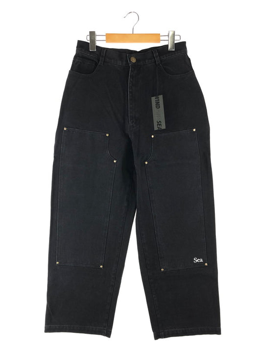 【中古美品】【メンズ】  WIND AND SEA ウィンダンシー DOUBLE KNEE DENIM PANTS WDS-O-GEN-23-Q2-PT-02 ダブルニーデニムパンツ ジーンズ 153-240927-hi-16-tag サイズ：S カラー：ブラック 万代Net店