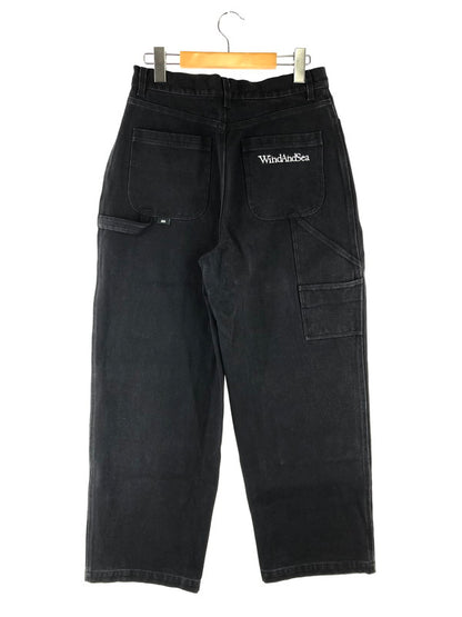 【中古美品】【メンズ】  WIND AND SEA ウィンダンシー DOUBLE KNEE DENIM PANTS WDS-O-GEN-23-Q2-PT-02 ダブルニーデニムパンツ ジーンズ 153-240927-hi-16-tag サイズ：S カラー：ブラック 万代Net店