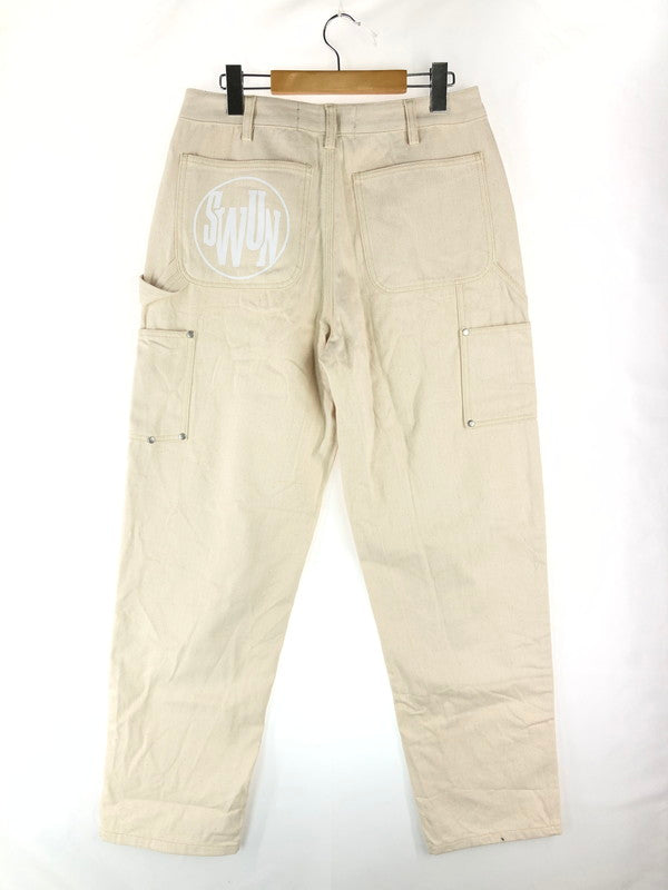 【中古美品】【メンズ】  S.W.U.N エスダブリューユーエヌ DOUBLE KNEE PAINTER PANTS ダブルニーペインターパンツ 153-240927-hi-18-tag サイズ：M カラー：アイボリー 万代Net店