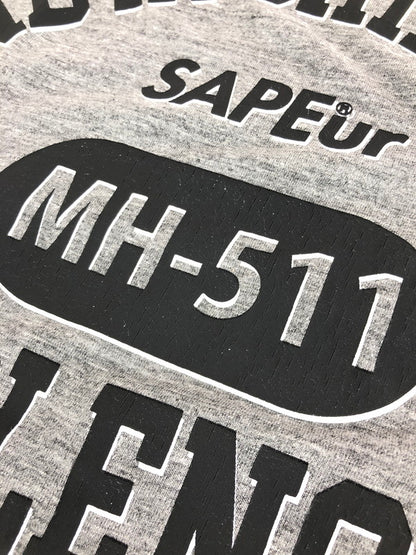 【中古美品】【メンズ】  SAPEur サプール × MASATOSHI HAMADA コラボ S/S COLLEGE TEE AA0022-122 ショートスリーブ カレッジTシャツ 半袖Tシャツ 142-240927-hi-02-tag サイズ：M カラー：グレー 万代Net店