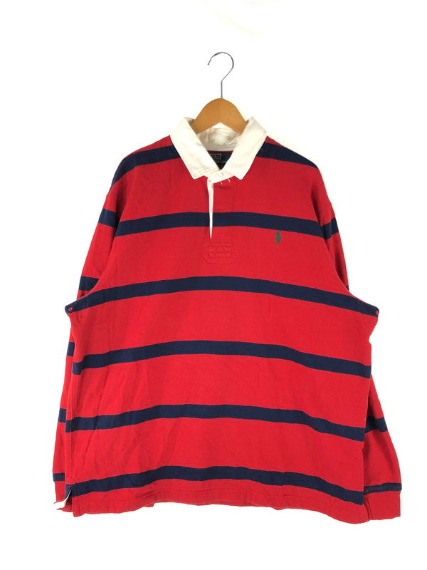 【中古品】【メンズ】 POLO RALPH LAUREN ポロ・ラルフローレン L/S RUGGER SHIRT ロングスリーブ ラガーシャツ  裏起毛 146-240925-hi-27-tag サイズ：XXL カラー：レッド 万代Net店