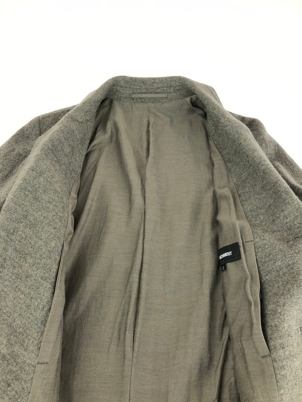 【中古品】【メンズ】 ATTACHMENT アタッチメント AG52-250 WOOL SHIRT JACKET ウール シャツジャケット アウター 140-240928-mo-01-tag サイズ：2 カラー：グレー 万代Net店