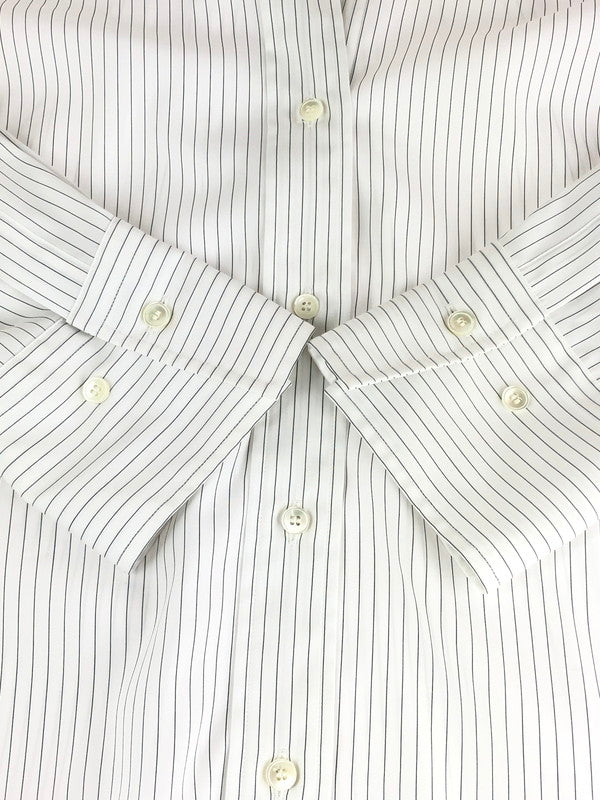 【レディース】  NOBLE ノーブル STRIPED SHIRT 23-050-240-6030-1-0 ストライプシャツ 長袖 トップス 170-241002-mo-04-tag サイズ：F カラー：ホワイト 万代Net店