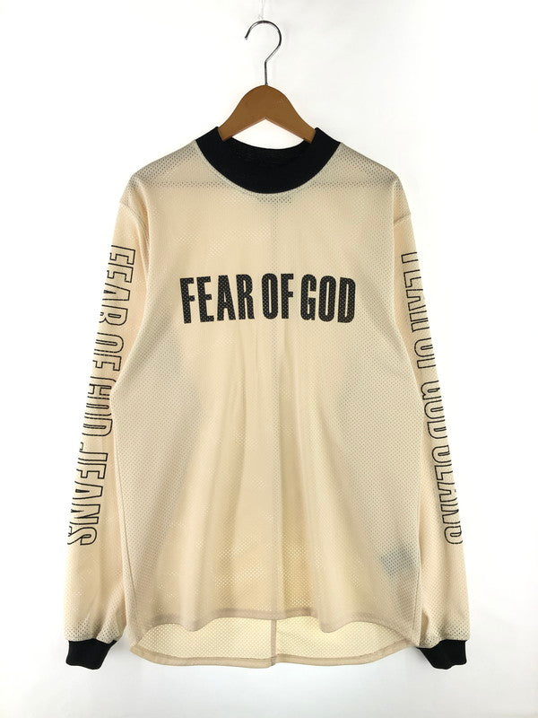 【中古品】【メンズ】  FEAR OF GOD フィア オブ ゴッド 17SS 5TH COLLECTION MESH MOTOCROSS JERSEY 5周年コレクション メッシュ モトクロス ジャージ 長袖Tシャツ 142-240927-hi-05-tag サイズ：EXTRASMALL カラー：クリーム 万代Net店