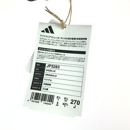 【中古美品】【メンズ】 adidas アディダス GAZELLE JP5283 ガゼル スニーカー 靴 161-240926-yk-15-tag サイズ：27cm / US 9 カラー：チームカレッジゴールド/コアブラック/クリームホワイト 万代Net店