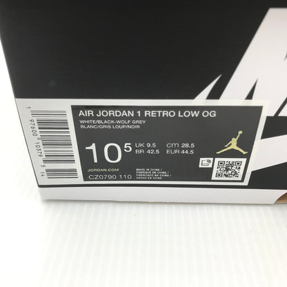 【中古美品】【メンズ】 NIKE ナイキ AIR JORDAN １ RETRO LOW OG CZ0790-110 エア ジョーダン 1 レトロ ロー オリジナル スニーカー 靴 160-240926-yk-02-tag サイズ：28.5cm / US 10.5 カラー：WHITE/BLACK-WOLF GREY 万代Net店