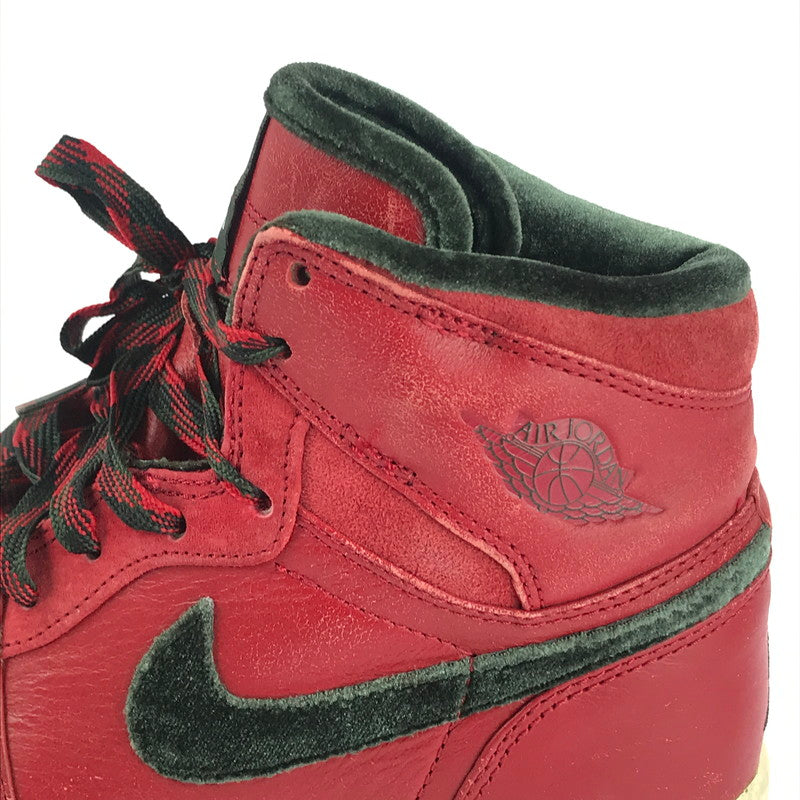 【中古品】【メンズ】 NIKE ナイキ AIR JORDAN 1 RETRO HIGH PREMIER 332134-631 エア ジョーダン 1 レトロ ハイ プレミア スニーカー 靴 160-241003-yk-02-tag サイズ：26cm/US 8 カラー："RED GUCCI" VARSITY RED/DARK ARMY-WHITE 万代Net店