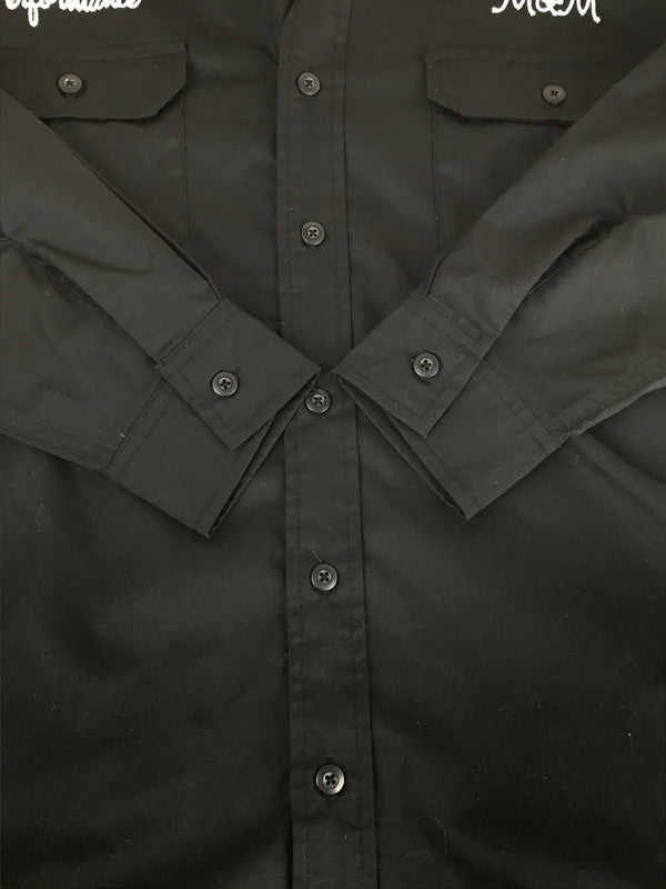 【中古品】【メンズ】  M&M CUSTOM PERFORMANCE エムアンドエムカスタムパフォーマス WORK SHIRT 1773-01 ワークシャツ 長袖 トップス 142-241002-mo-20-tag サイズ：L カラー：ブラック 万代Net店