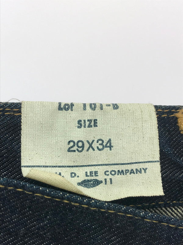 【中古品】【メンズ】 Lee リー Lot 101-B DENIM PANTS 97111-89 赤タグ復刻 デニムパンツ ボトムス 157-241006-mo-09-tag サイズ：29×34 カラー：インディゴ 万代Net店