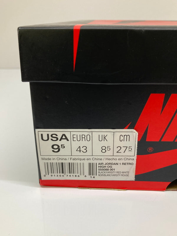 【中古品】【メンズ】 NIKE ナイキ AIR JORDAN 1 RETRO HIGH OG BANNED 555088-001 エアジョーダン 1 レトロ ハイ オリジナル バーンド スニーカー 靴 160-260718-kk-04-hon カラー：BLACK/VARSITY RED-WHITE 万代Net店