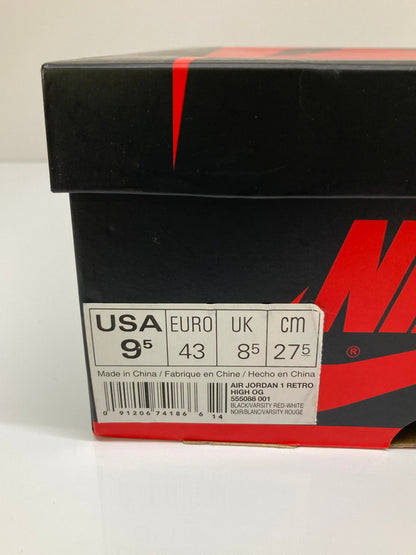 【中古品】【メンズ】 NIKE ナイキ AIR JORDAN 1 RETRO HIGH OG BANNED 555088-001 エアジョーダン 1 レトロ ハイ オリジナル バーンド スニーカー 靴 160-260718-kk-04-hon カラー：BLACK/VARSITY RED-WHITE 万代Net店