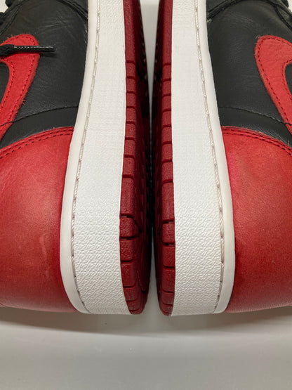 【中古品】【メンズ】 NIKE ナイキ AIR JORDAN 1 RETRO HIGH OG BANNED 555088-001 エアジョーダン 1 レトロ ハイ オリジナル バーンド スニーカー 靴 160-260718-kk-04-hon カラー：BLACK/VARSITY RED-WHITE 万代Net店