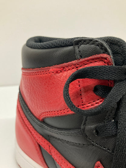 【中古品】【メンズ】 NIKE ナイキ AIR JORDAN 1 RETRO HIGH OG BANNED 555088-001 エアジョーダン 1 レトロ ハイ オリジナル バーンド スニーカー 靴 160-260718-kk-04-hon カラー：BLACK/VARSITY RED-WHITE 万代Net店