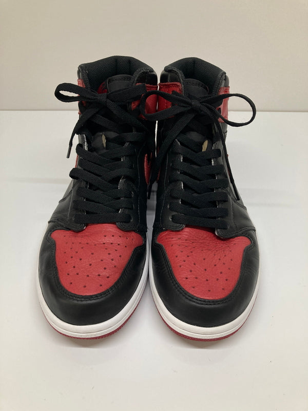 【中古品】【メンズ】 NIKE ナイキ AIR JORDAN 1 RETRO HIGH OG BANNED 555088-001 エアジョーダン 1 レトロ ハイ オリジナル バーンド スニーカー 靴 160-260718-kk-04-hon カラー：BLACK/VARSITY RED-WHITE 万代Net店
