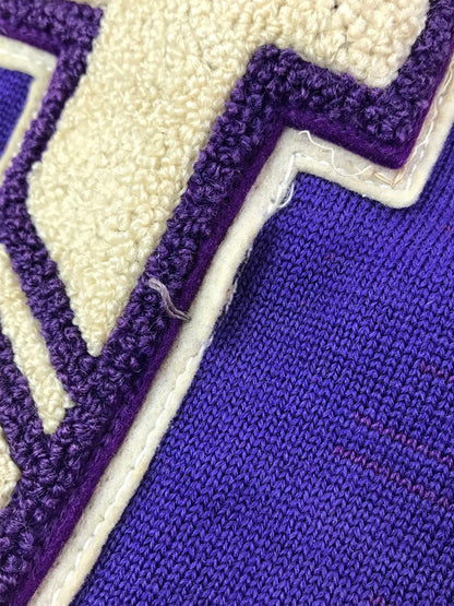 【現状渡し品】【メンズ】 O'SHEA KNITTING MILLS オーシャ ニッティング ミルズ 40's LETTERED CARDIGAN 40年代 レタード カーディガン トップス ヴィンテージ 146-260820-rt-01-tag サイズ：38 カラー：パープル 万代Net店