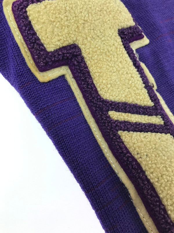【現状渡し品】【メンズ】 O'SHEA KNITTING MILLS オーシャ ニッティング ミルズ 40's LETTERED CARDIGAN 40年代 レタード カーディガン トップス ヴィンテージ 146-260820-rt-01-tag サイズ：38 カラー：パープル 万代Net店