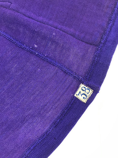 【現状渡し品】【メンズ】 O'SHEA KNITTING MILLS オーシャ ニッティング ミルズ 40's LETTERED CARDIGAN 40年代 レタード カーディガン トップス ヴィンテージ 146-260820-rt-01-tag サイズ：38 カラー：パープル 万代Net店