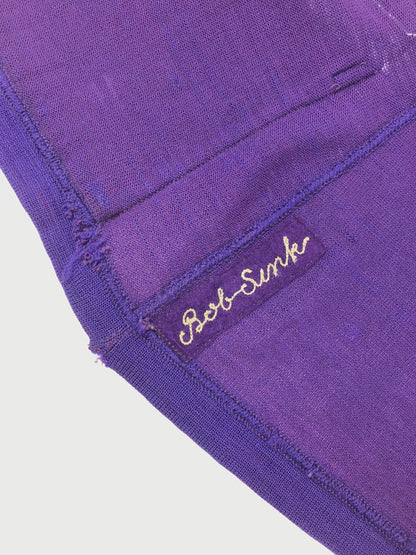 【現状渡し品】【メンズ】 O'SHEA KNITTING MILLS オーシャ ニッティング ミルズ 40's LETTERED CARDIGAN 40年代 レタード カーディガン トップス ヴィンテージ 146-260820-rt-01-tag サイズ：38 カラー：パープル 万代Net店