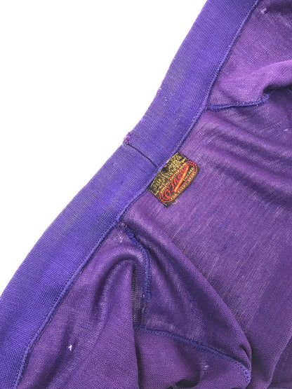 【現状渡し品】【メンズ】 O'SHEA KNITTING MILLS オーシャ ニッティング ミルズ 40's LETTERED CARDIGAN 40年代 レタード カーディガン トップス ヴィンテージ 146-260820-rt-01-tag サイズ：38 カラー：パープル 万代Net店
