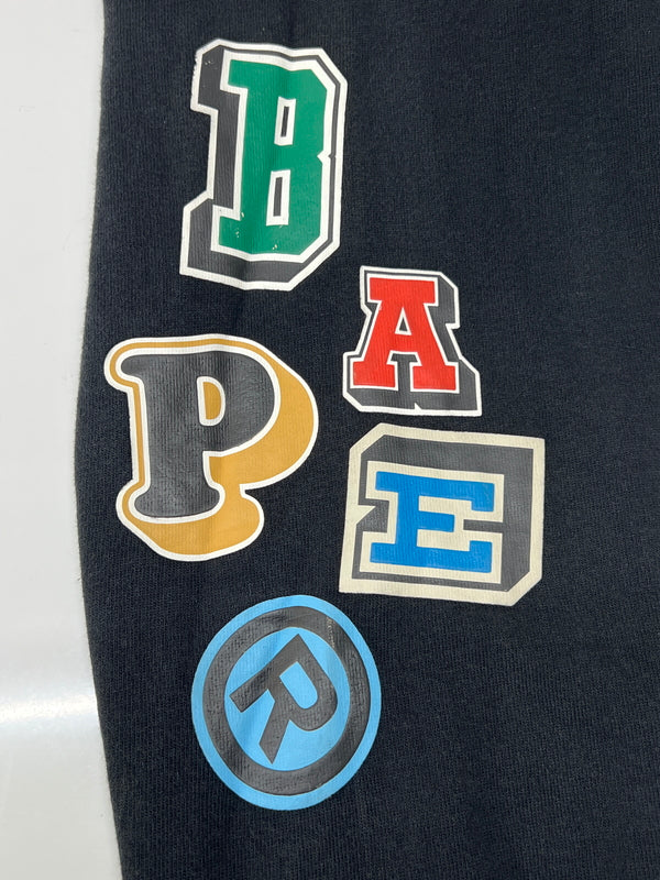 【中古品】【メンズ】 A BATHING APE アベイシングエイプ MULTI FONTS LOOSE FIT PULLOVER HOODIE 001PPI301001M マルチフォント ルーズフィット プルオーバーフーディー トップス パーカー 142-260710-kk-05-hon サイズ：M カラー：ブラック 万代Net店
