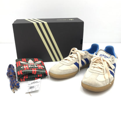 【中古品】【メンズ】 adidas アディダス × WALES BONNER ウェールズ・ボナー 別注 コラボ NYLON SAMBA IH7756 ナイロン サンバ スニーカー 靴 162-241003-yk-17-tag サイズ：28cm/US 10 カラー："WONDER CLAY/TEAM ROYAL BLUE/WONDER WHITE" 万代Net店