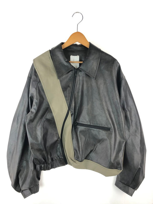 【中古品】【メンズ】  NUTEMPEROR ナットエンペラー SPLICING VEGAN LEATHER JACKET スプライシングヴィーガンレザージャケット ライトアウター 141-241002-hi-02-tag サイズ：2 カラー：ブラウン 万代Net店