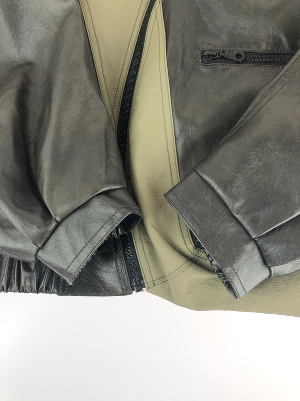 【中古品】【メンズ】  NUTEMPEROR ナットエンペラー SPLICING VEGAN LEATHER JACKET スプライシングヴィーガンレザージャケット ライトアウター 141-241002-hi-02-tag サイズ：2 カラー：ブラウン 万代Net店