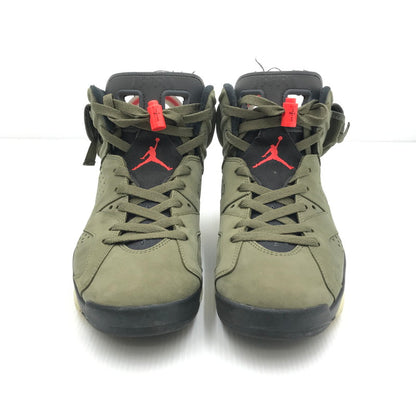 【中古品】【メンズ】 NIKE ナイキ × TRAVIS SCOTT トラヴィス スコット 別注 コラボ AIR JORDAN 6 RETRO SP CN1084-200 エアジョーダン 6 レトロ スぺシャル スニーカー 靴 160-241003-yk-13-tag サイズ：26.5cm/US 8.5 カラー：MEDIUM OLIVE/INFRARED-BLACK 万代Net店