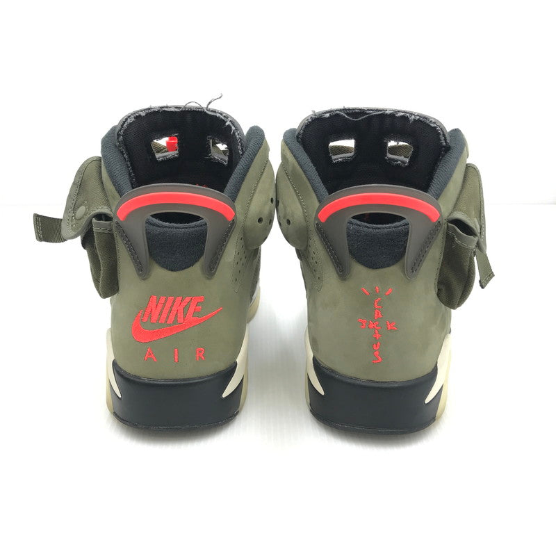 【中古品】【メンズ】 NIKE ナイキ × TRAVIS SCOTT トラヴィス スコット 別注 コラボ AIR JORDAN 6 RETRO SP CN1084-200 エアジョーダン 6 レトロ スぺシャル スニーカー 靴 160-241003-yk-13-tag サイズ：26.5cm/US 8.5 カラー：MEDIUM OLIVE/INFRARED-BLACK 万代Net店