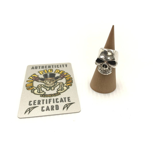 【中古品】【メンズ】  CRAZY PIG DESIGNS クレイジー ピッグ デザイン LEMOLA RING レモラ スカル リング 指輪 アクセサリー 192-241005-na-3-tag サイズ：約13号 カラー：シルバー 万代Net店