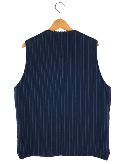 【中古】【メンズ】 TENDERLOIN テンダーロイン T-VEST SO 裏ボア ストライプベスト ライトアウター 142-241009-hi-07-tag サイズ：S カラー：ネイビー 万代Net店