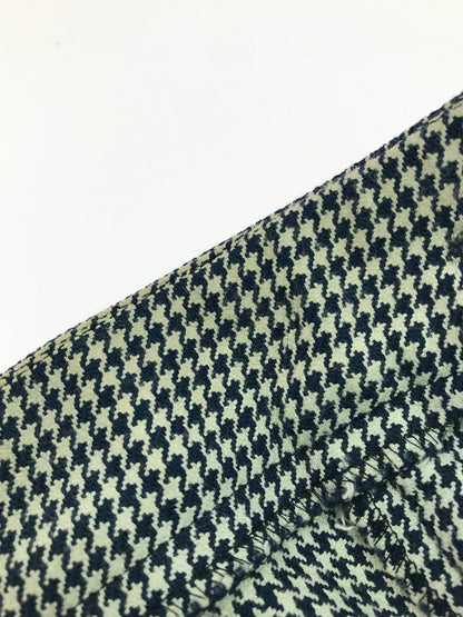 【現状渡し品】【レディース】 HERMES エルメス HOUNDSTOOTH SLACKS 千鳥格子柄スラックス ボトムス 168-250115-hi-29-tag サイズ：36 カラー：アイボリー/ネイビー 万代Net店