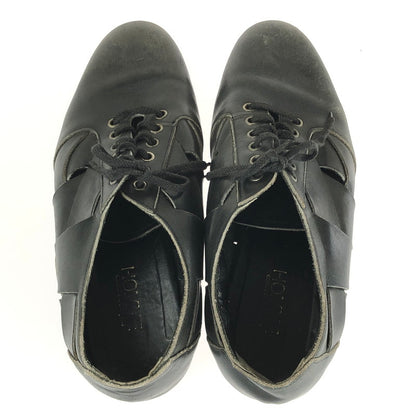 【中古品】【メンズ】 COMME des GARCONS HOMME コムデギャルソンオム 5HOLE LEATHER SHOES 5ホール レザーシューズ 靴 164-241009-mo-18-tag サイズ：24.5 カラー：ブラック 万代Net店